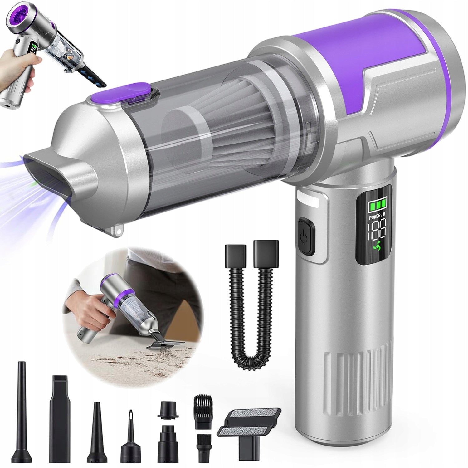 CORDLESS HANDHELD CAR VACUUM CLEANER POWERFUL FOR OFFICE MULTIFUNCTIONAL