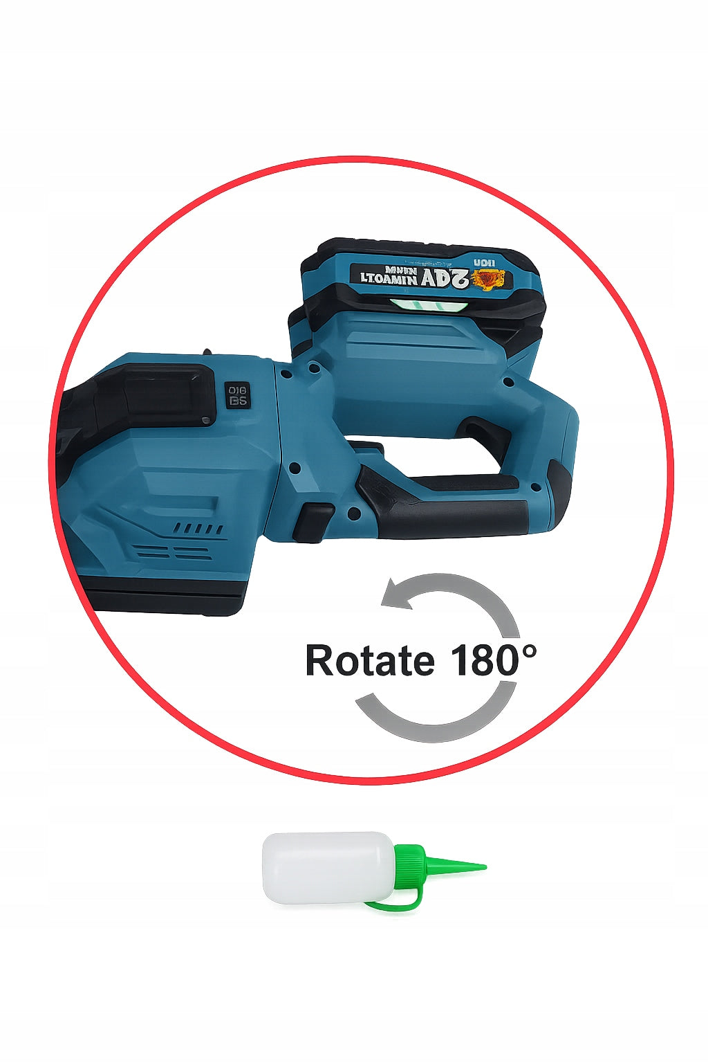 CORDLESS HEDGE TRIMMER 2xAKU 24V 4AH SET 51CM Maximum cut branch thickness 150 mm