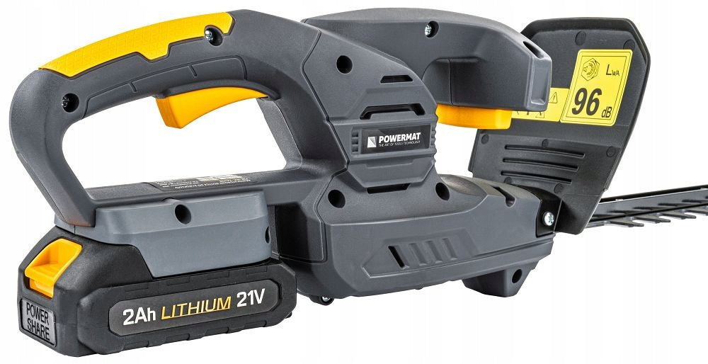 CORDLESS HEDGE TRIMMER BRANCH SHRUB 450MM 21V 2 X 2AH BATTERY Product weight with unit packaging 3 kg