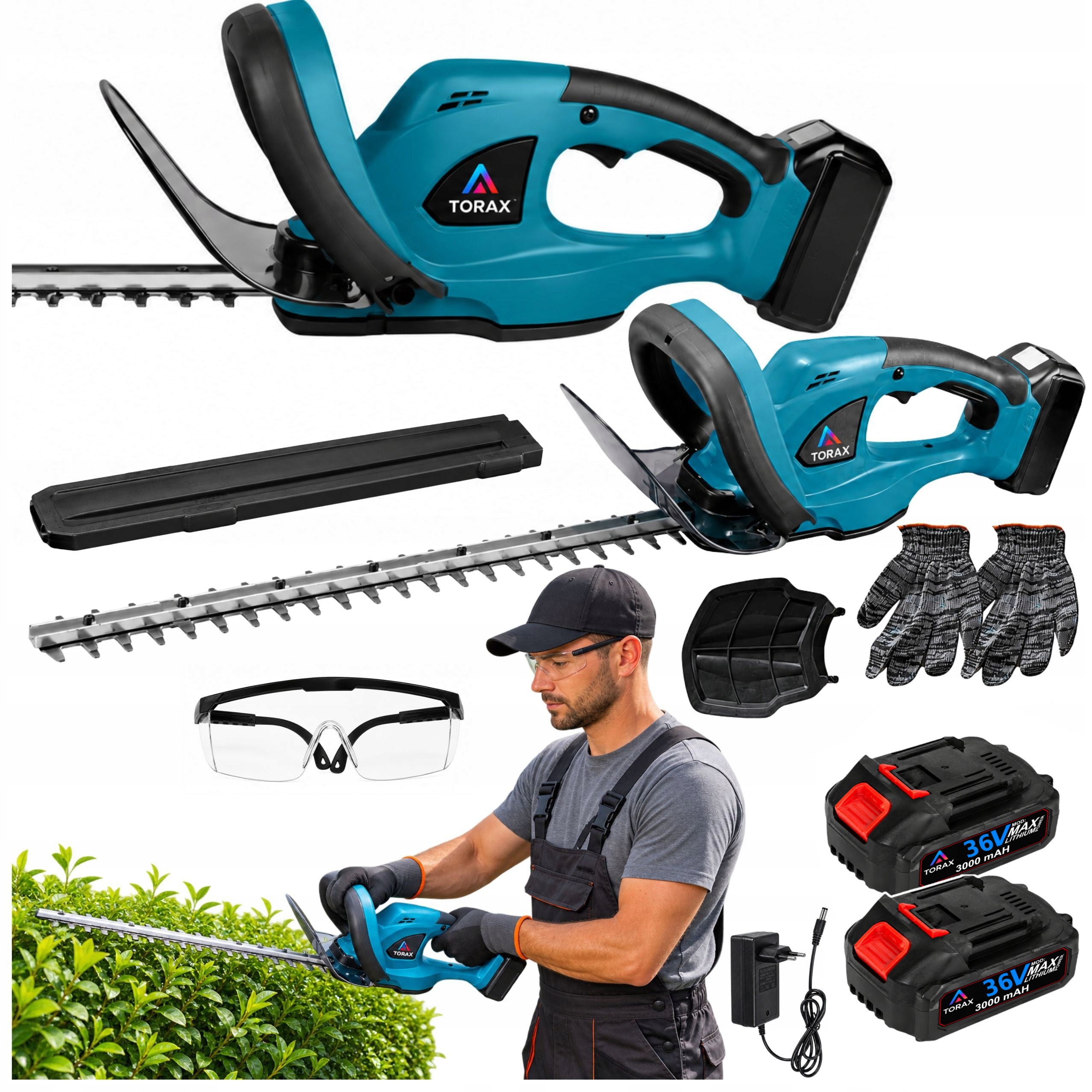 CORDLESS HEDGE TRIMMER FOR BRANCH BUSHES 480MM 36V 2x3Ah Manufacturer code TX1136