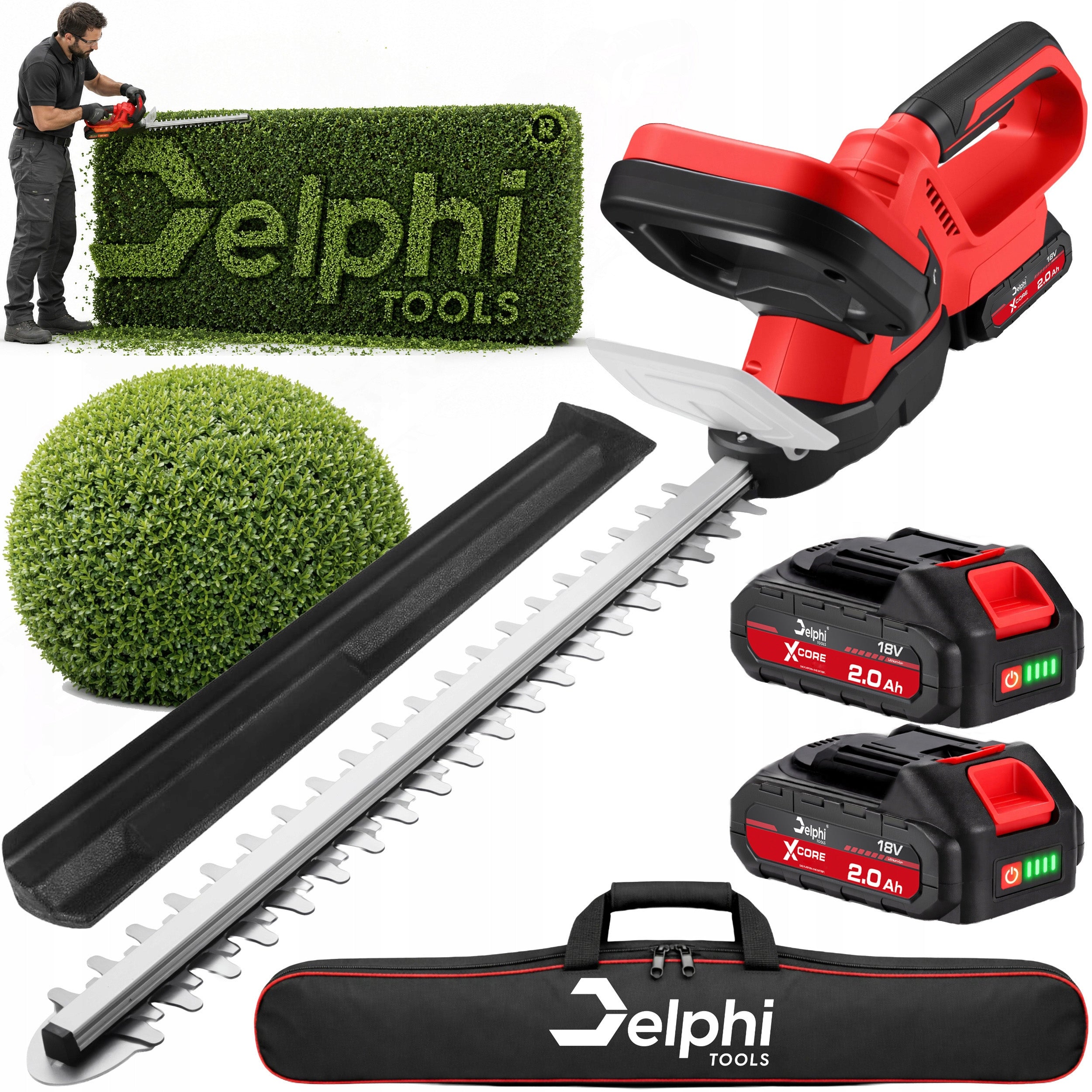 CORDLESS HEDGE TRIMMER FOR CUTTING BUSH TRIMMING 51 cm STRONG