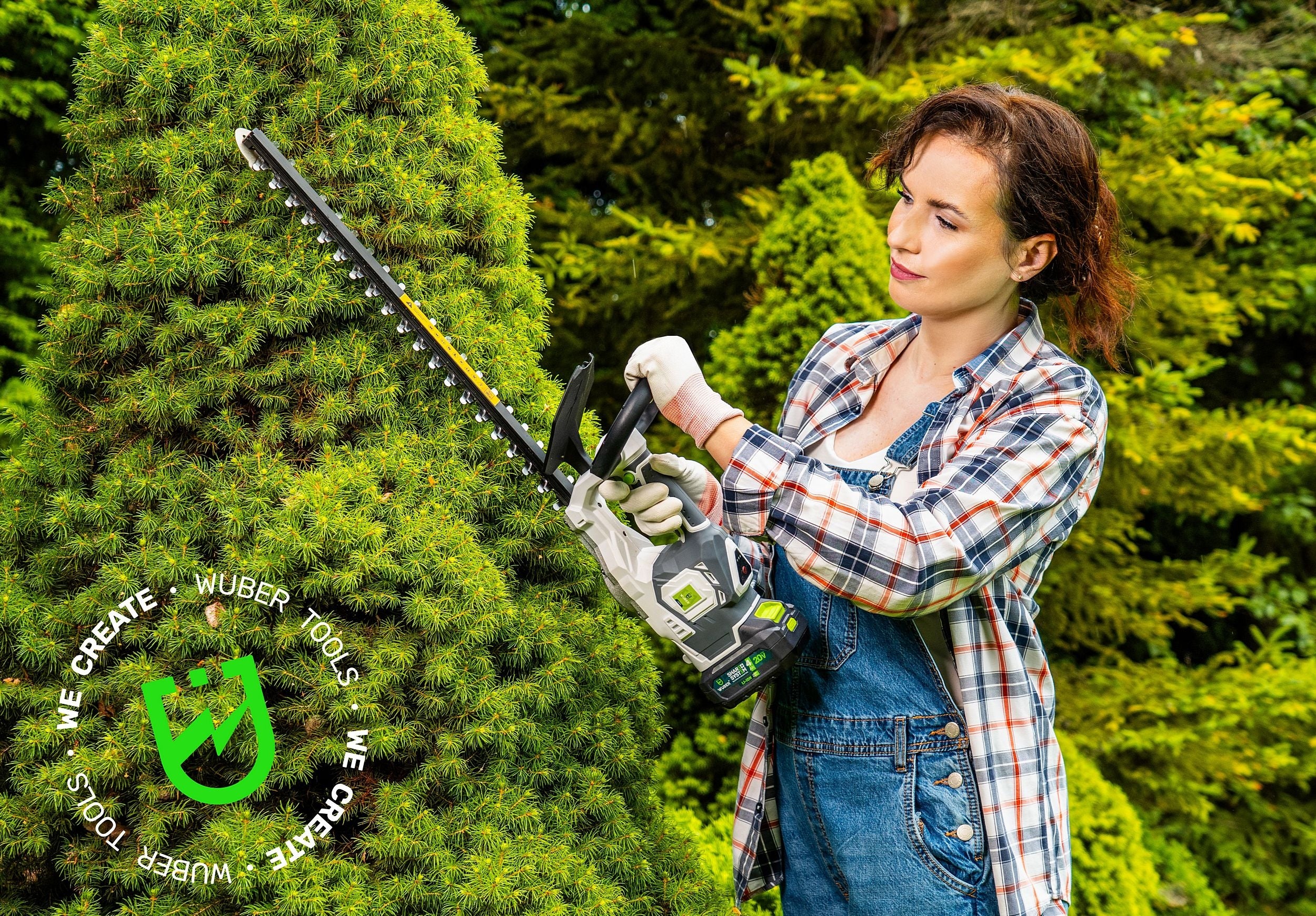 CORDLESS HEDGE TRIMMER FOR CUTTING PRUNING BUSHES 48 CM WUBER Manufacturer code W04331 AKUMULATOROWE NOŻYCE DO ŻYWOPŁOTU