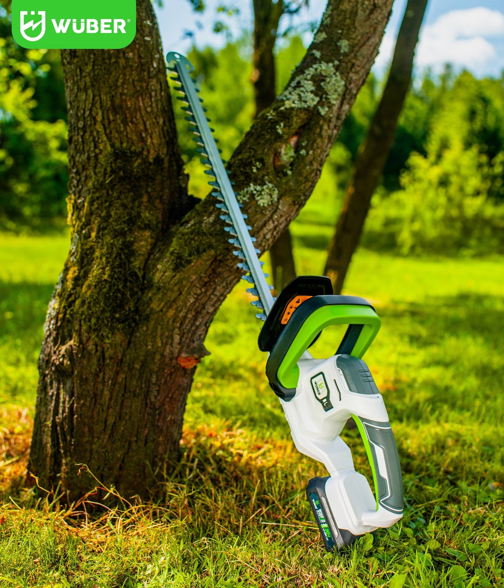 CORDLESS HEDGE TRIMMERS FOR CUTTING PRUNING BUSHES 51 CM WUBER Manufacturer code W04330 AKUMULATOROWE NOŻYCE DO ŻYWOPŁOTU