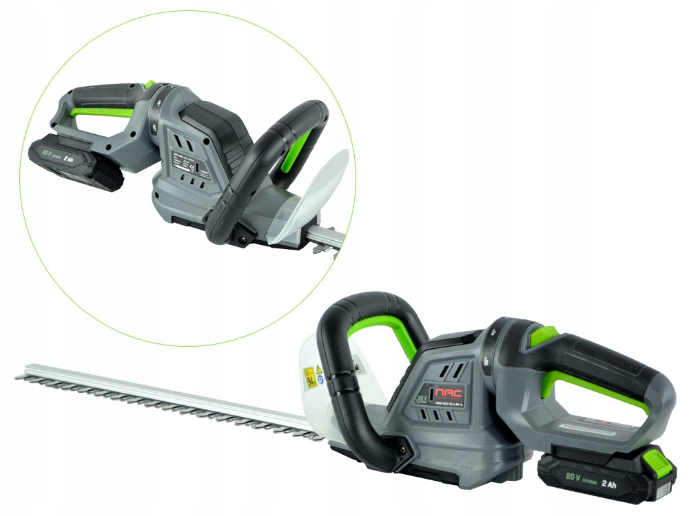 CORDLESS HEDGE TRIMMERS NAC 20 V BLADE 45 CM ROTATING HANDLE Manufacturer code NOŻYCE NAC