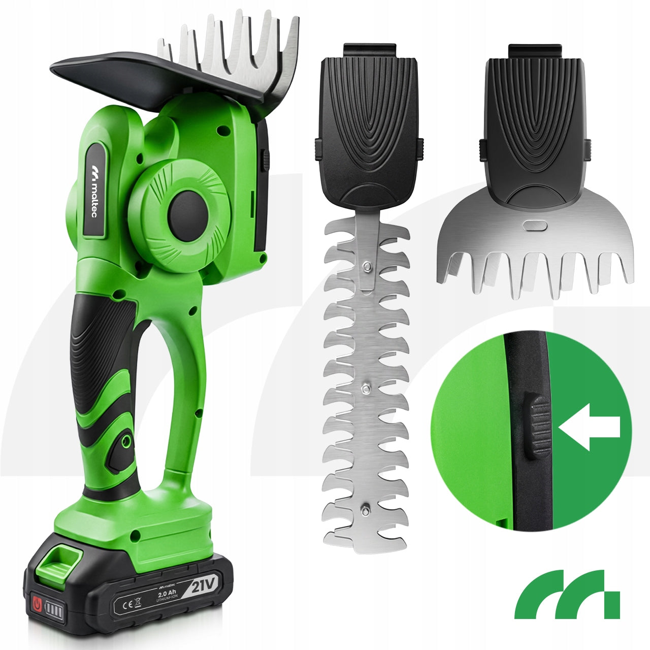 CORDLESS HEDGE TRIMMING SHEARS GRASS SHRUBS 500W SET Maximum cut branch thickness 7 mm