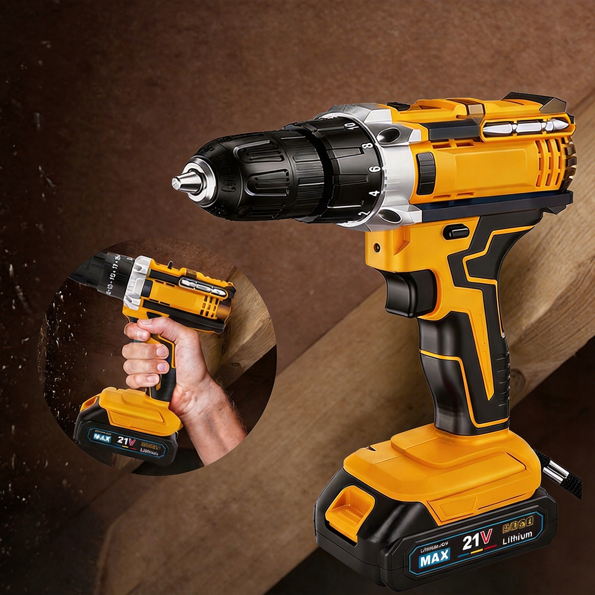 CORDLESS IMPACT DRIVER ELECTRIC DRILL 2X 21V SET SUITCASE Packaging status original