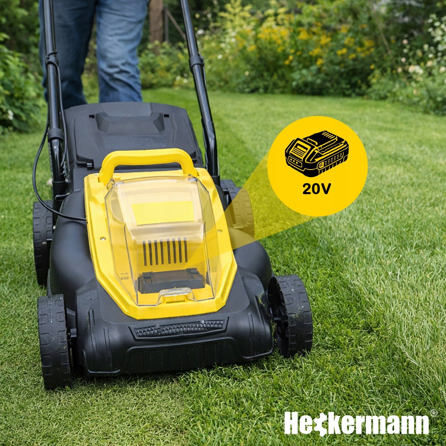 CORDLESS MOWER 32CM ELECTRIC GARDEN GRASS MOWER 20V BASKET 35L Packaging status original