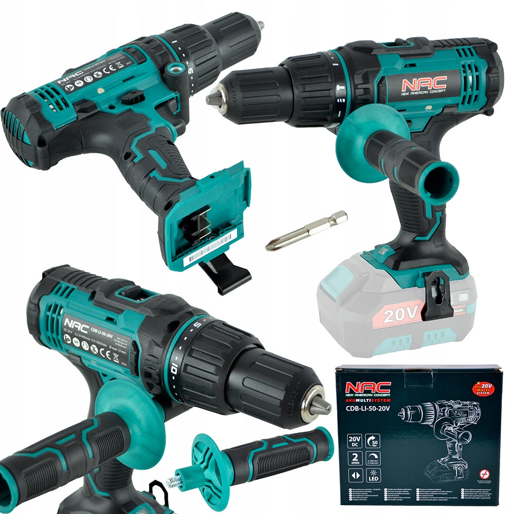 CORDLESS NAC DRILL/DRIVER WITH IMPACT 20 V 2 GEARS BODY HANDLE
