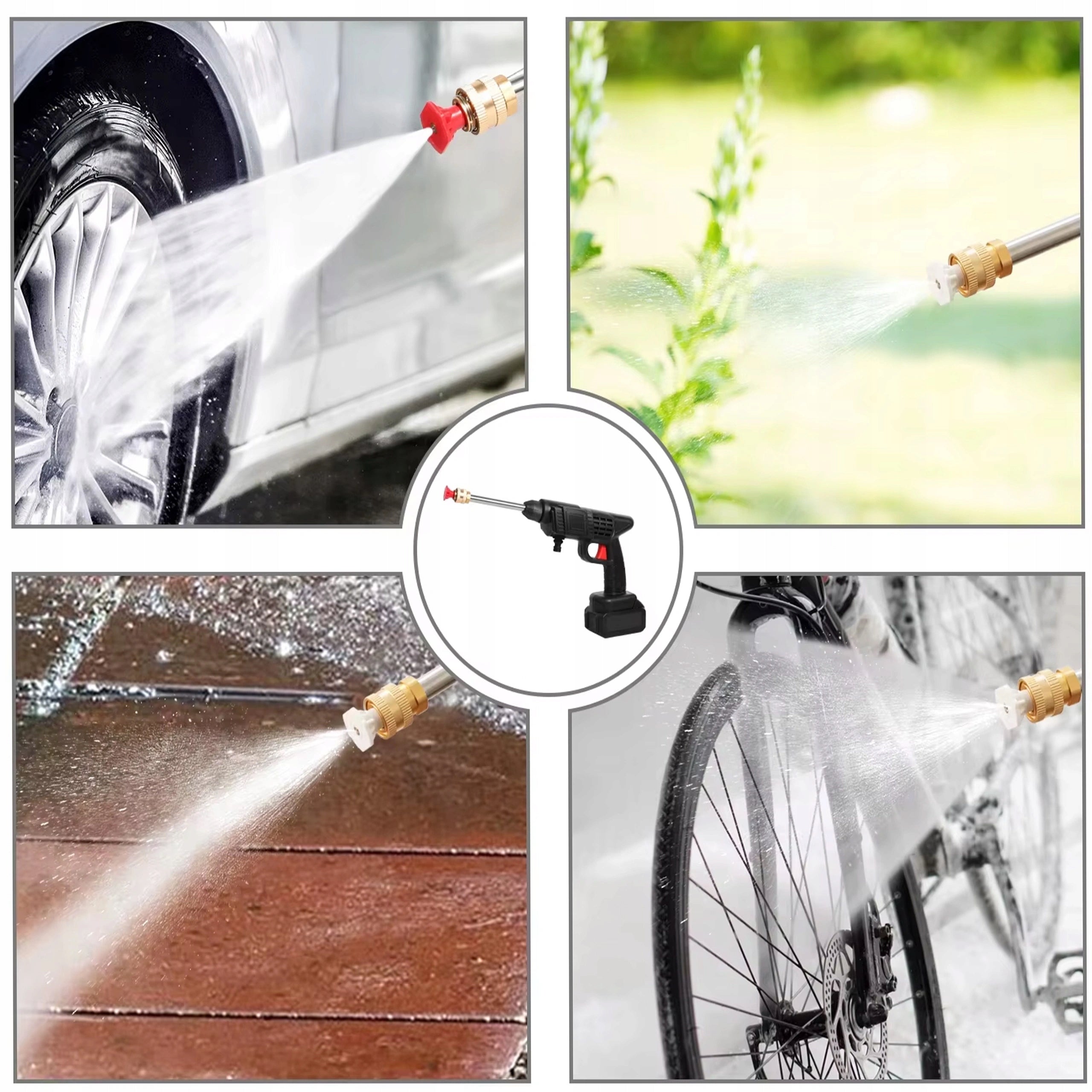 CORDLESS PRESSURE WASHER 65 BAR 2X AKU 21V FOAMER 850W SUITCASE Maximum power 850 W