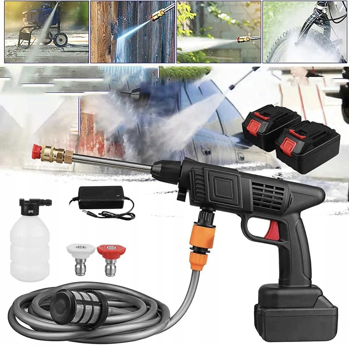 CORDLESS PRESSURE WASHER FOR CUBE GARDEN WINDOWS 2X BATTERY SET Operating pressure 35 bar