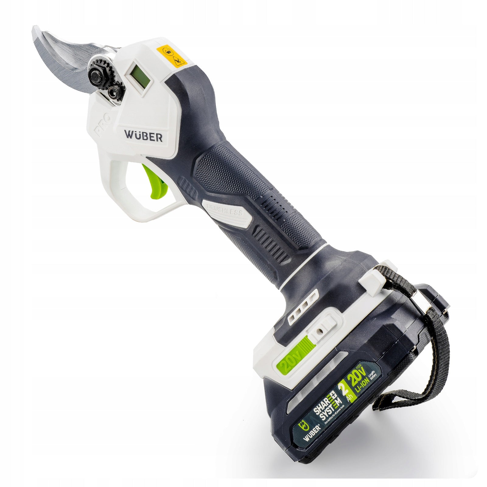 CORDLESS PRUNER 2.0 Ah GARDEN SHEARS FOR BRANCH 20V LCD + CHARGER Working length 5 cm
