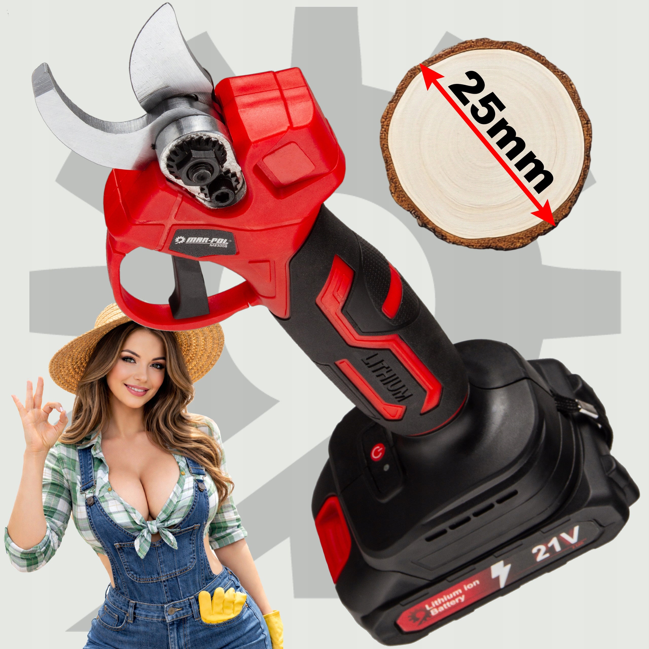 CORDLESS PRUNER ELECTRIC GARDEN SHEARS 2xAKU 25mm SK-5 Manufacturer code SEKATOR AKUMULATOROWY 2 x AKU