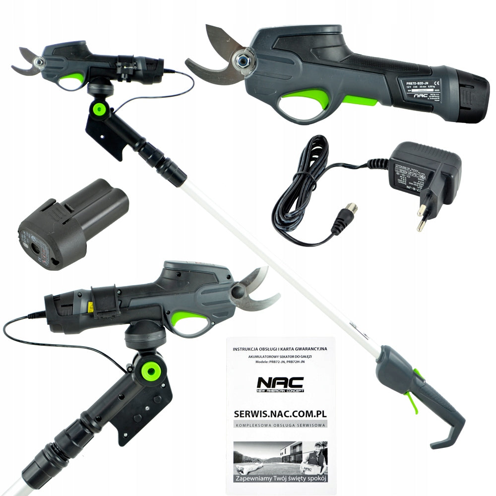 CORDLESS PRUNER FOR BRANCHES NAC 7.2 V 2 Ah LENGTH ADJUSTMENT UP TO 320 CM