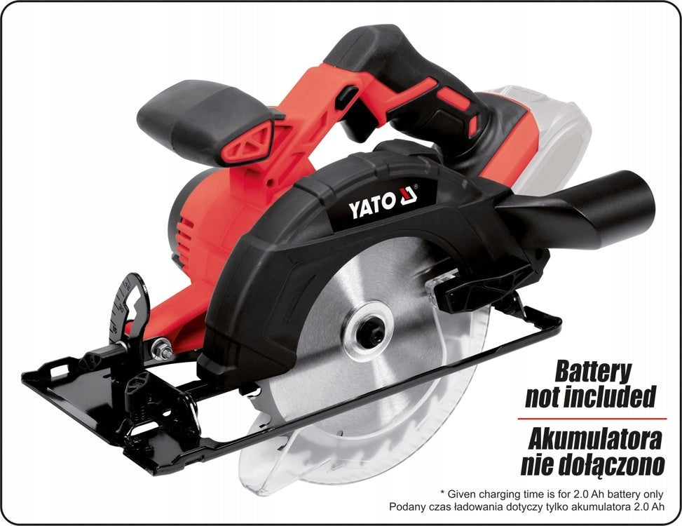 CORDLESS SAW 165mm 18V CIRCULAR SAW Yato Power supply rechargeable battery