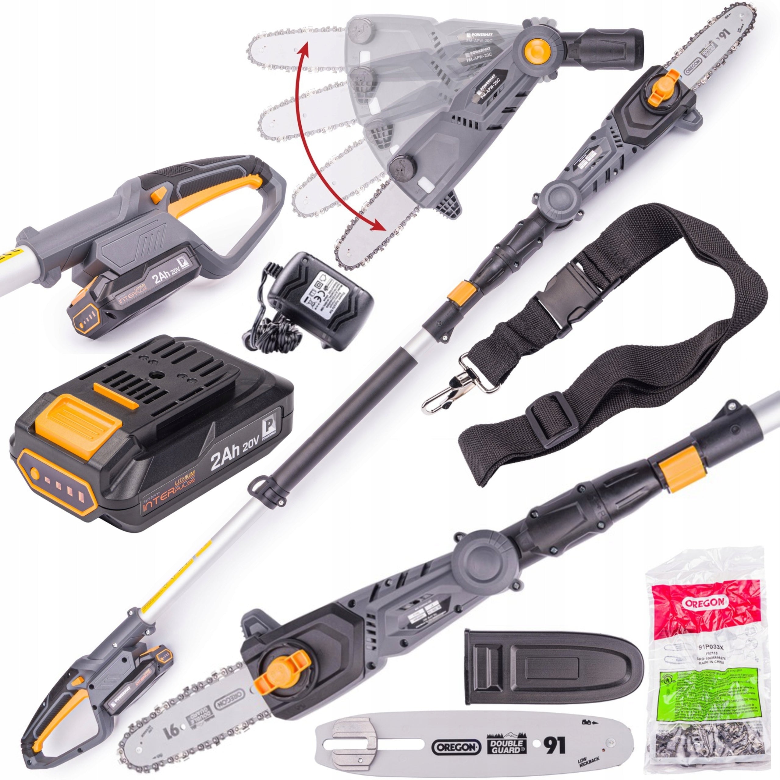 CORDLESS SAW FOR BRANCHES ON BOOM TRIMMER 20V + 2Ah