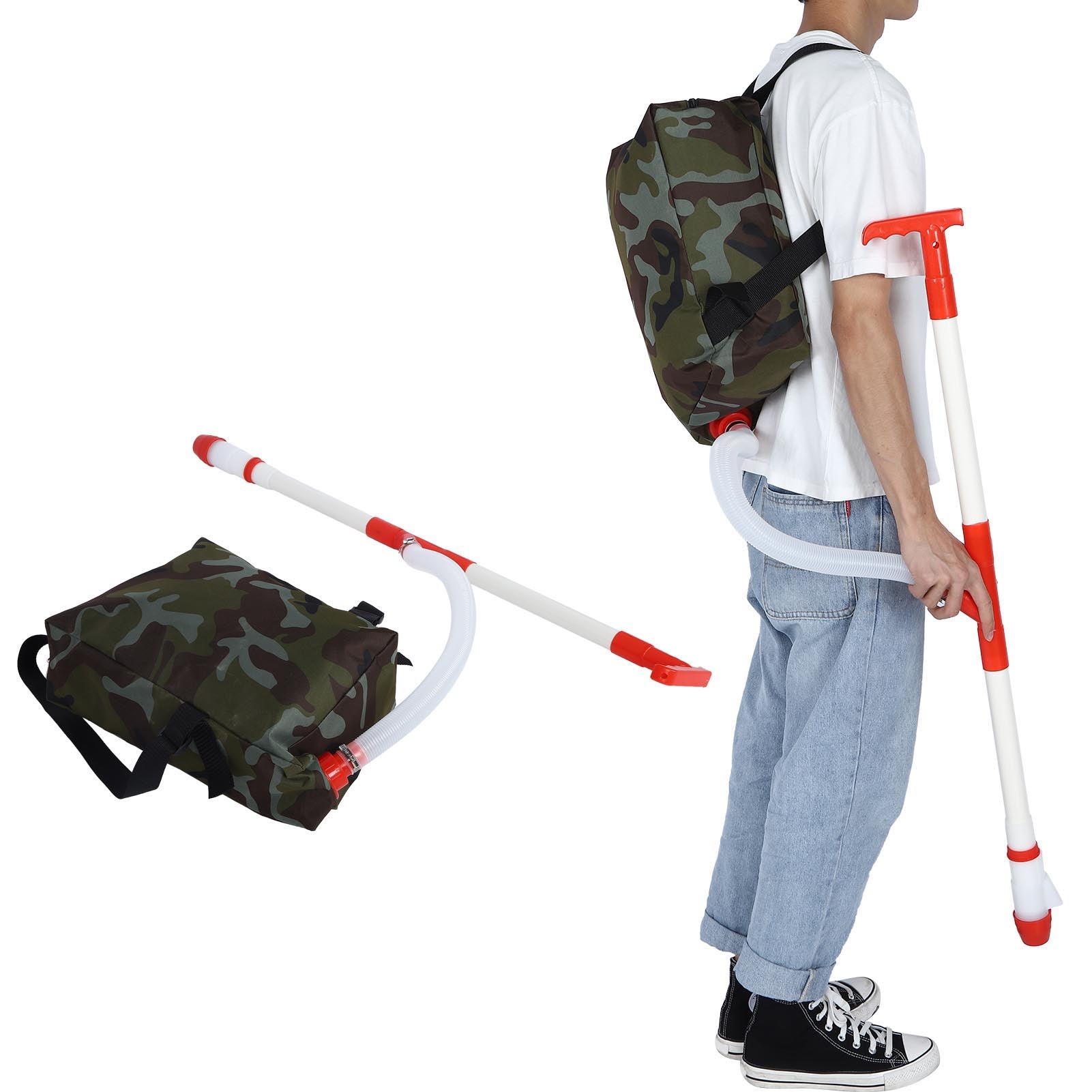 CORDLESS SEED DRILL BACKPACK SPREADER FOR GRASS SEEDS MANUAL FERTILIZER
