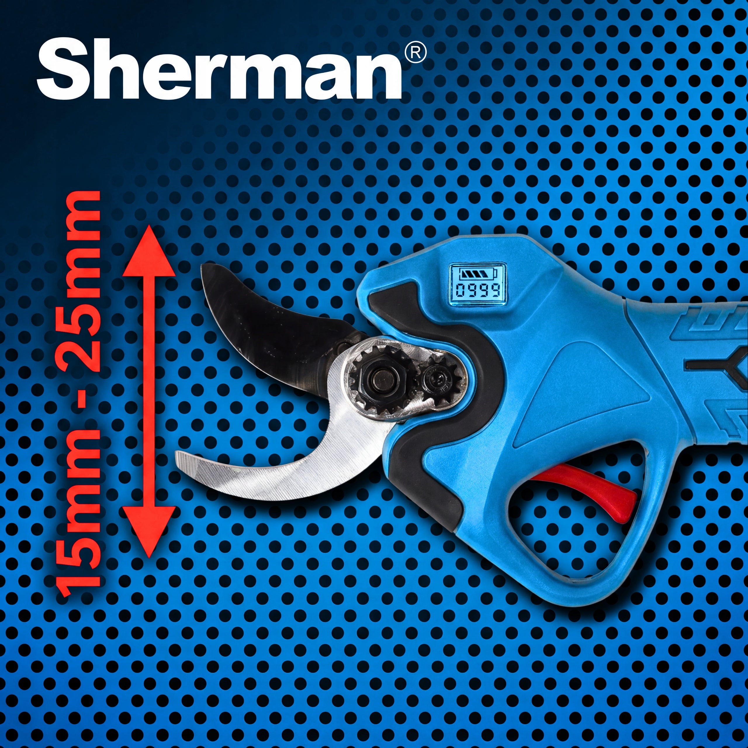 CORDLESS SHEAR FOR CUTTING POWERFUL LIGHT FAST! AKU 2x 2.0Ah | Sherman Battery capacity 2 Ah