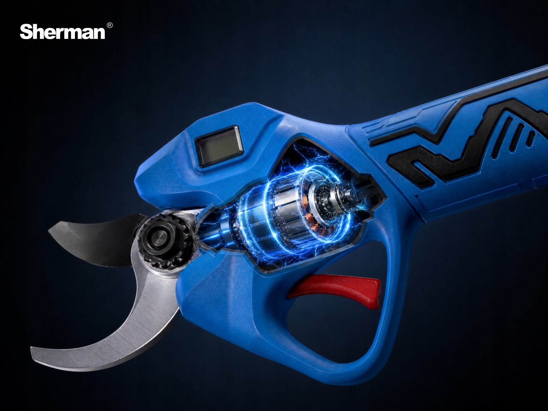 CORDLESS SHEAR FOR CUTTING POWERFUL LIGHT FAST! AKU 2x 2.0Ah | Sherman Power supply battery operated
