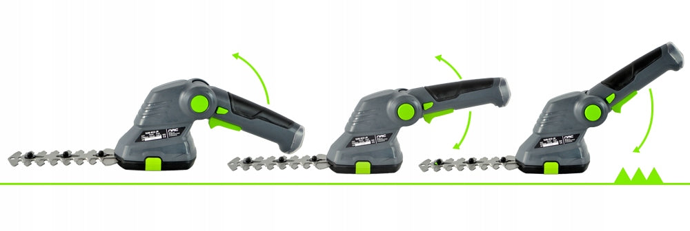 CORDLESS SHEARS FOR GRASS AND SHRUBS NAC 7,2 V 1,5 Ah 2 INTERCHANGEABLE BLADES Maximum cut branch thickness 8 mm