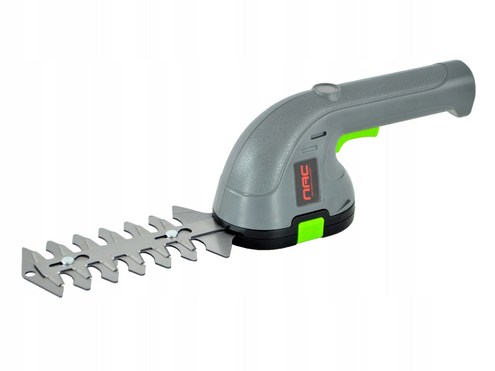 CORDLESS SHEARS FOR GRASS AND SHRUBS NAC WITH ADDITIONAL HANDLE 1.5 Ah 3,6 V Product weight with unit packaging 2 kg