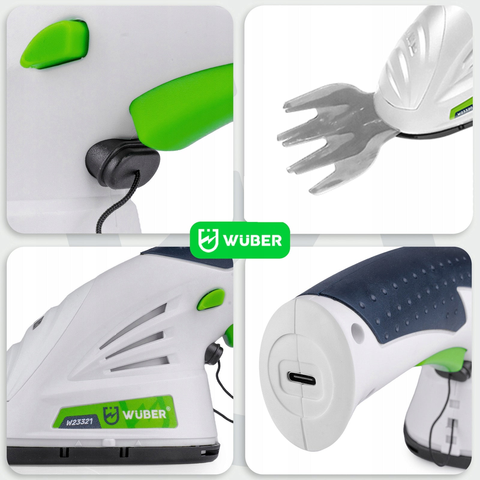 CORDLESS SHRUB GRASS TRIMMER HEDGE TRIMMER USB-C 3,6V 2IN1 XL Product weight with unit packaging 0.92 kg