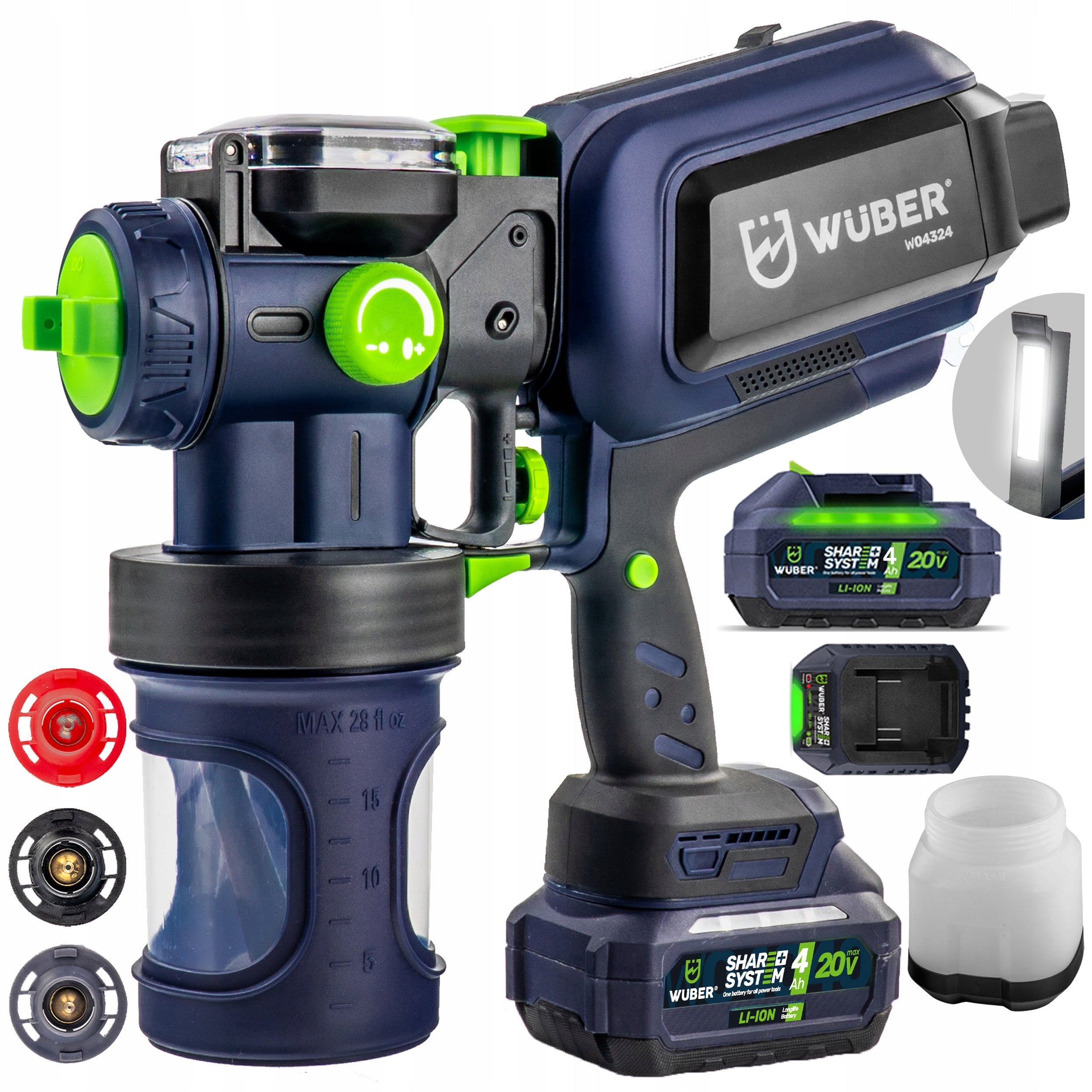 CORDLESS SPRAY PAINT GUN 150W + BATTERY 4.0 Ah + CHARGER
