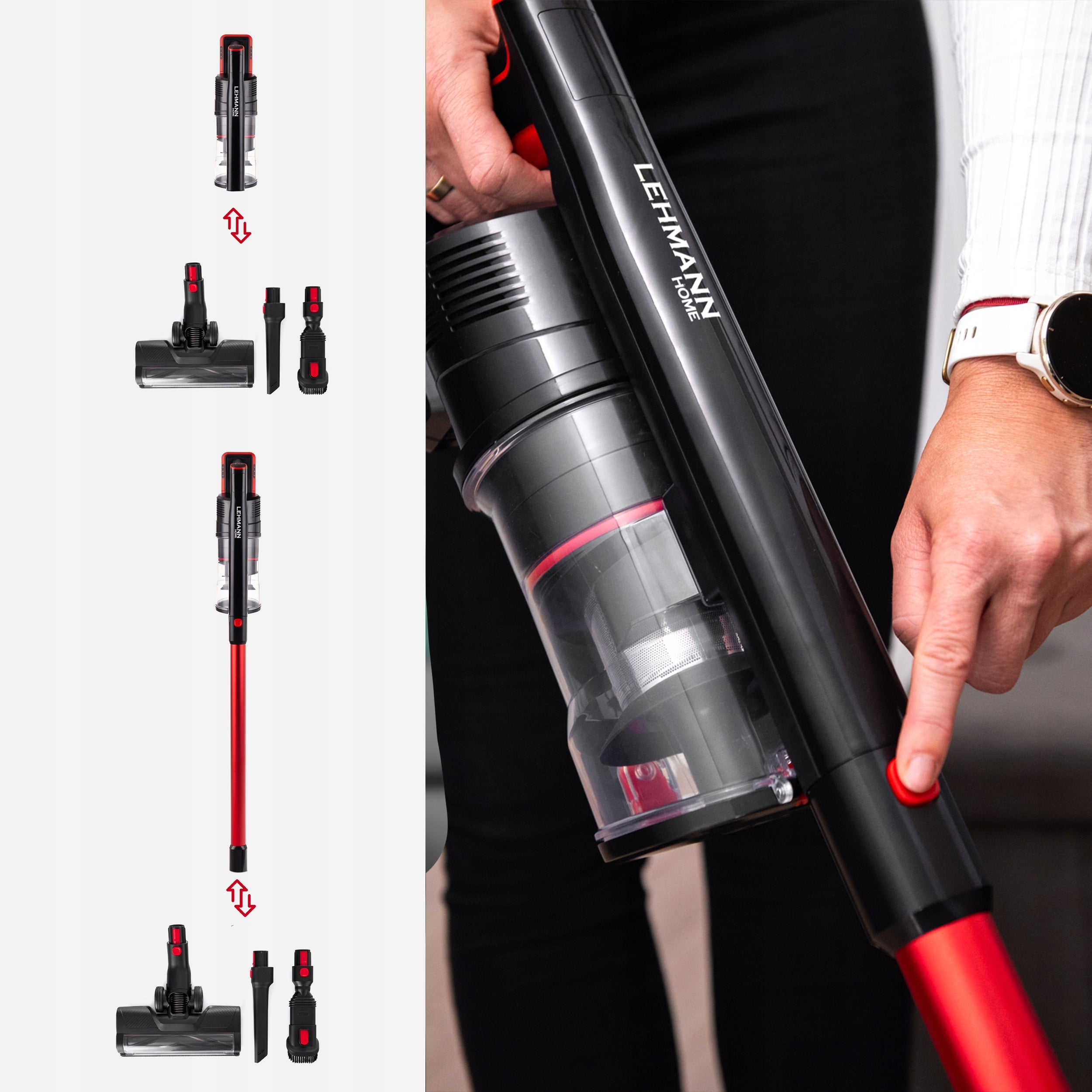 CORDLESS UPRIGHT CORDLESS VACUUM CLEANER POWERFUL 450W MANUAL LEHMANN Manufacturer code ODKURZACZ PIONOWY BEZPRZEWODOWY RĘCZNY MOCNY