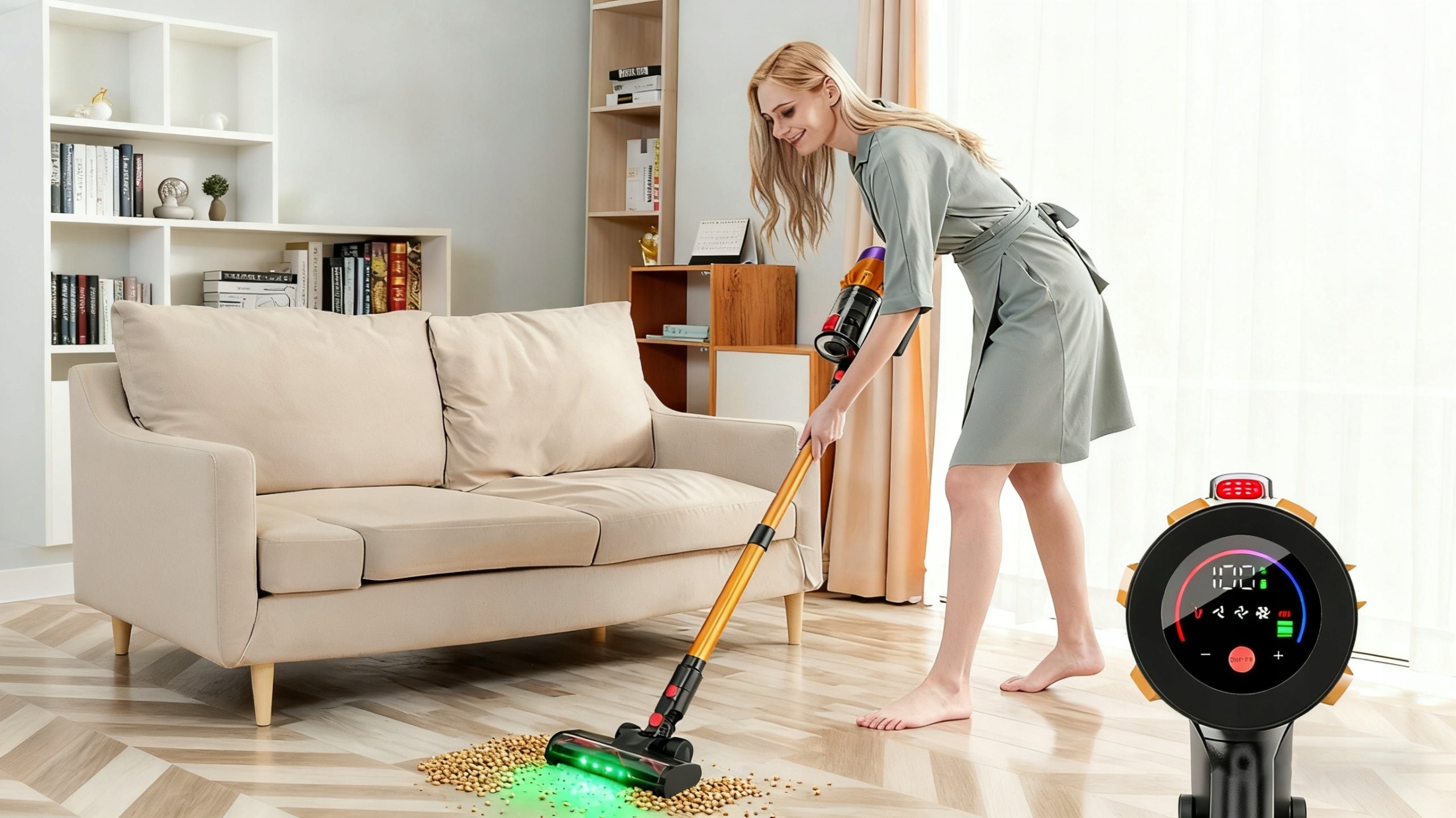 CORDLESS UPRIGHT HANDHELD LED VACUUM CLEANER 550W 50KPA FOR HOME BLOSSOM V18 Brand Blossom