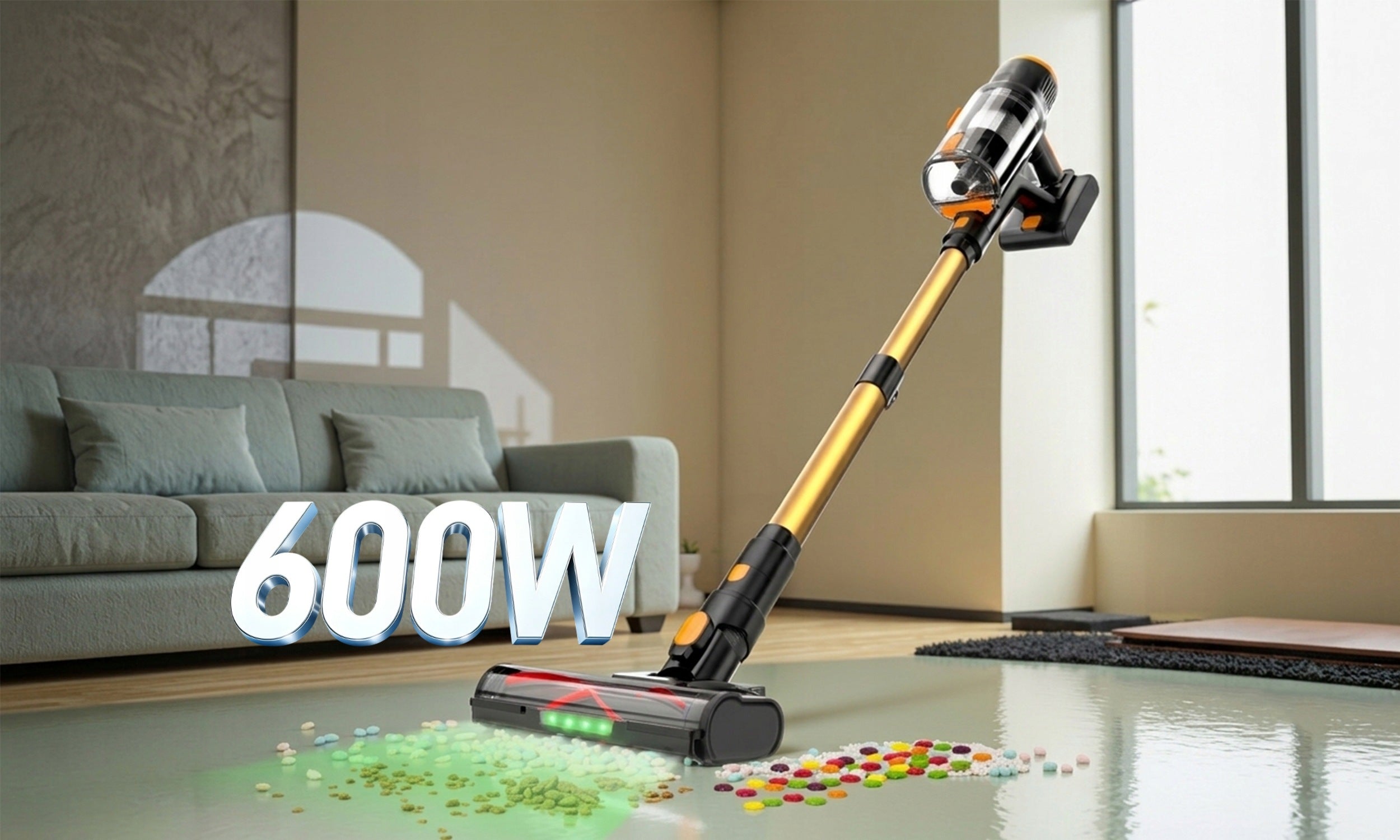 CORDLESS UPRIGHT VACUUM CLEANER BLOSSOM HANDHELD LED FOR HOME 600W 55KPA 65MIN Brand Blossom