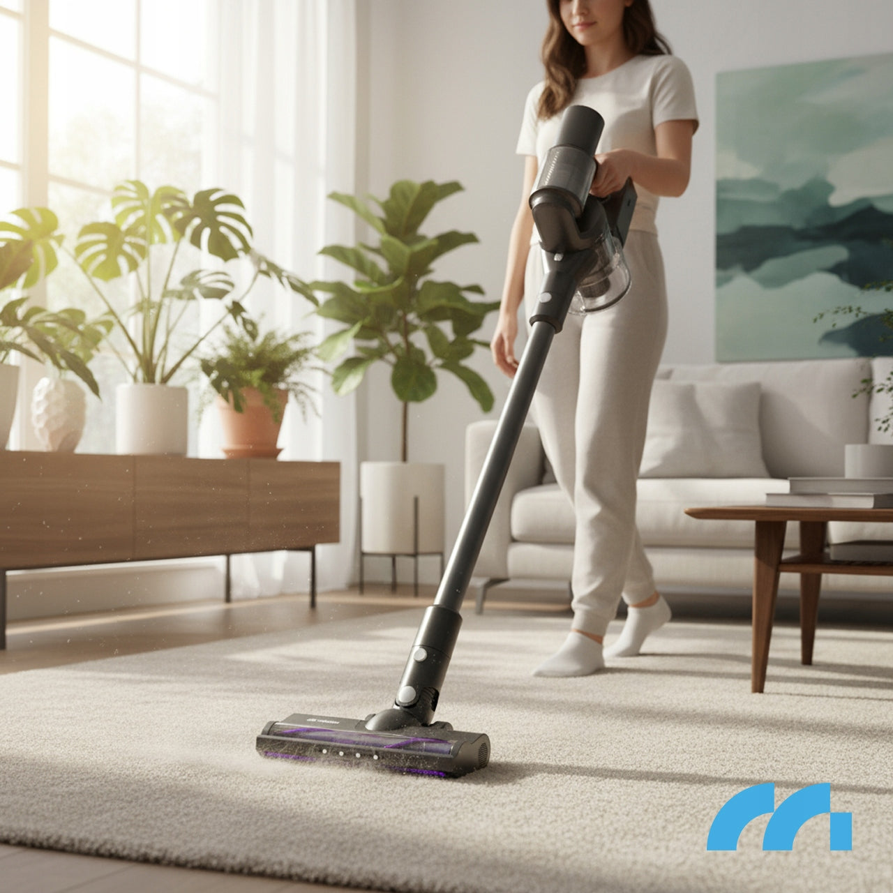CORDLESS VACUUM CLEANER UPRIGHT BAGLESS LED ELECTROBRUSH 3IN1 250W Dust container volume 1.2 l