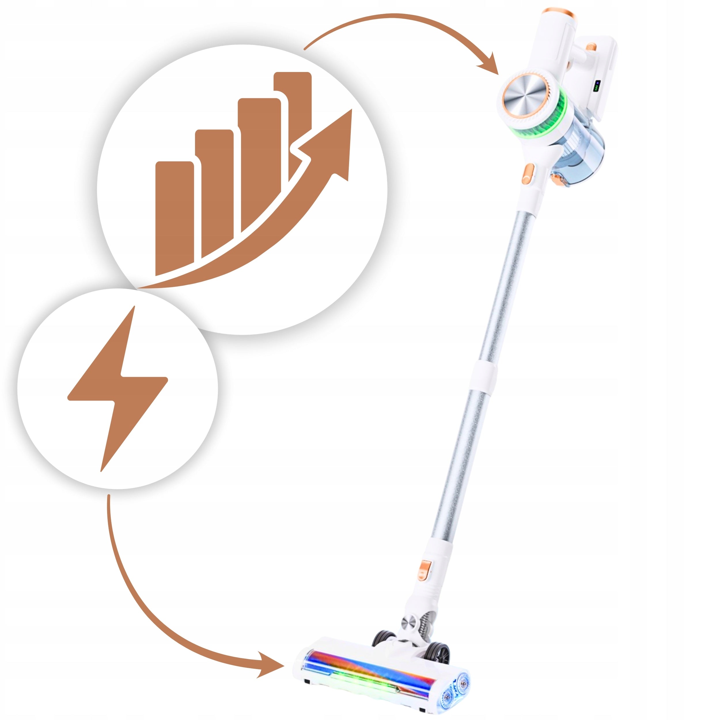 CORDLESS VERTICAL CORDLESS VACUUM CLEANER WITH ELECTROBRUSH PRO 10in1 Manufacturer code Bezprzewodowy Bezworkowy Elektroszczotka 10W1