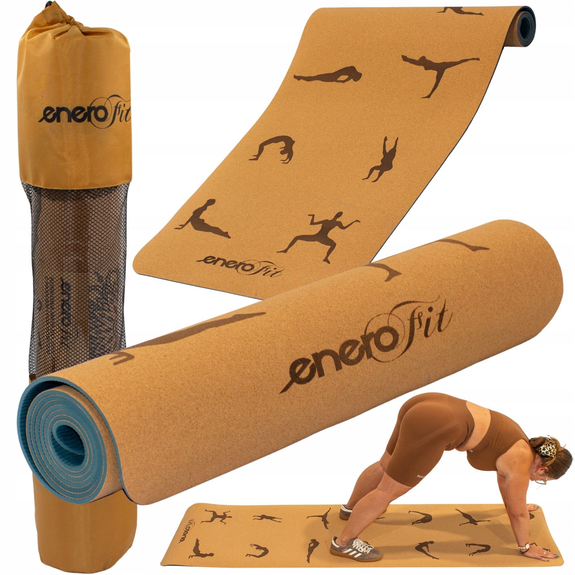 CORK YOGA EXERCISE MAT 183x61x0.4CM ENERO FIT