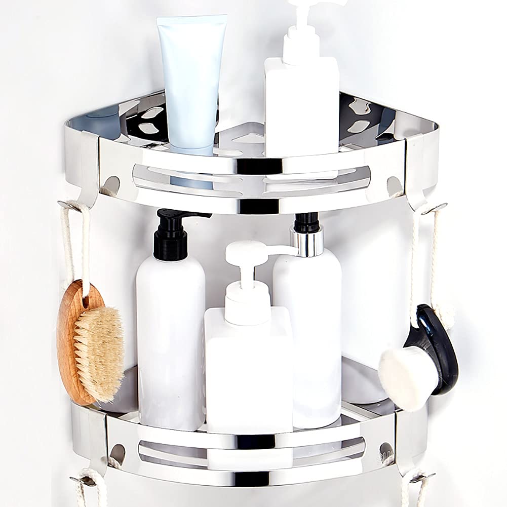 CORNER BATHROOM SHELF Stainless Steel 2pcs Brand no brand