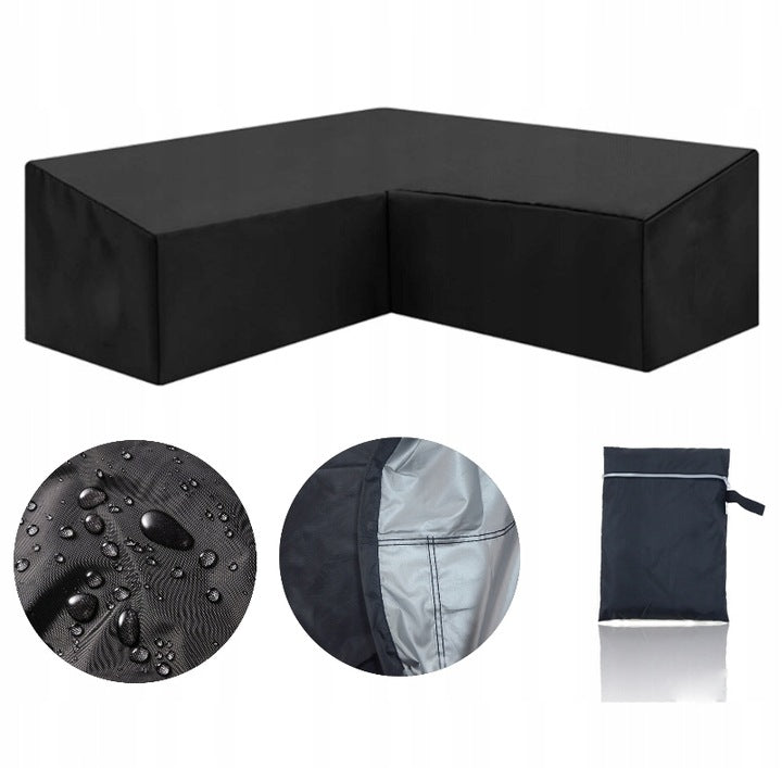 CORNER COVER GARDEN FURNITURE 270*270*90cm black