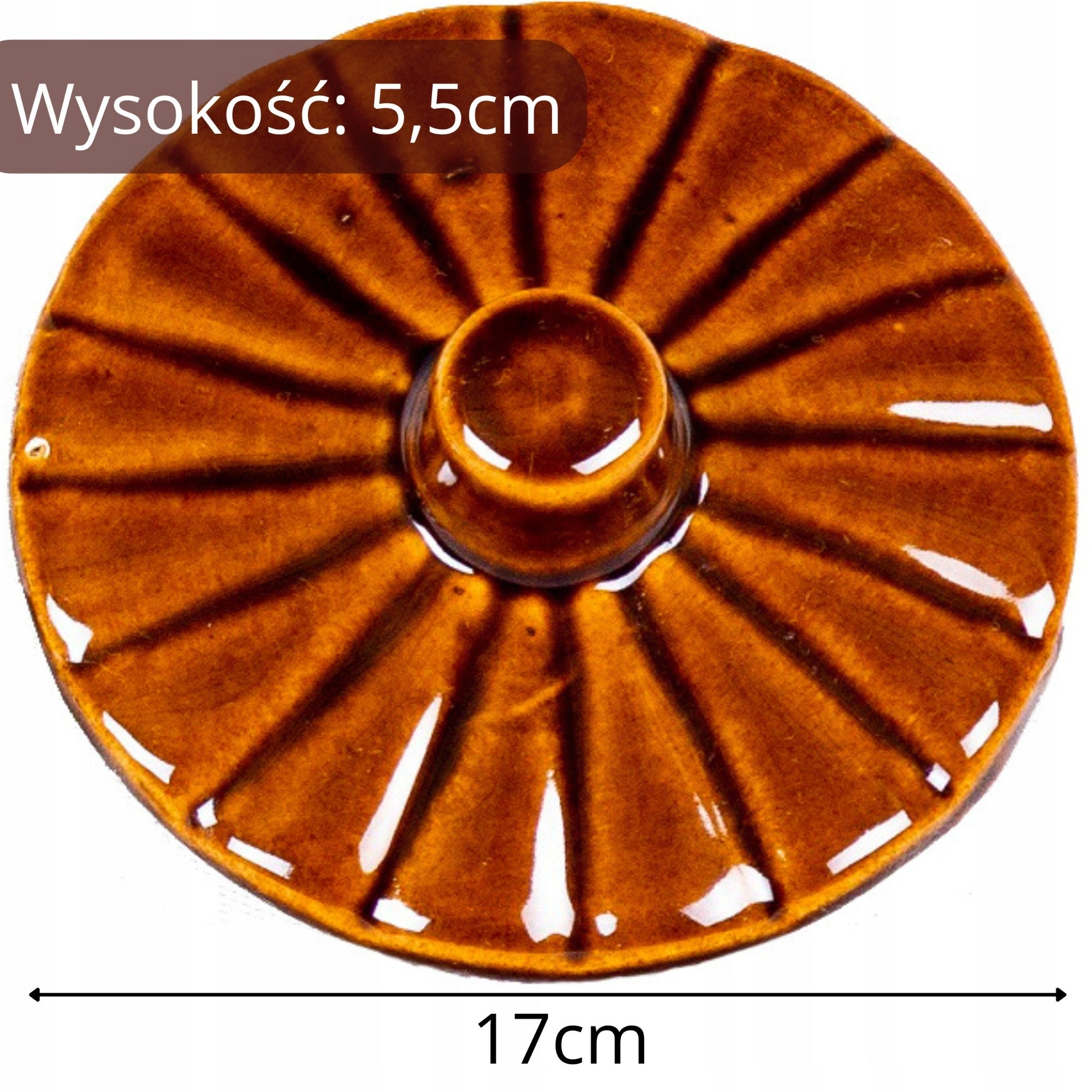 CORRUGATED LID 17CM FOR POT STONEWARE BARREL Color brown