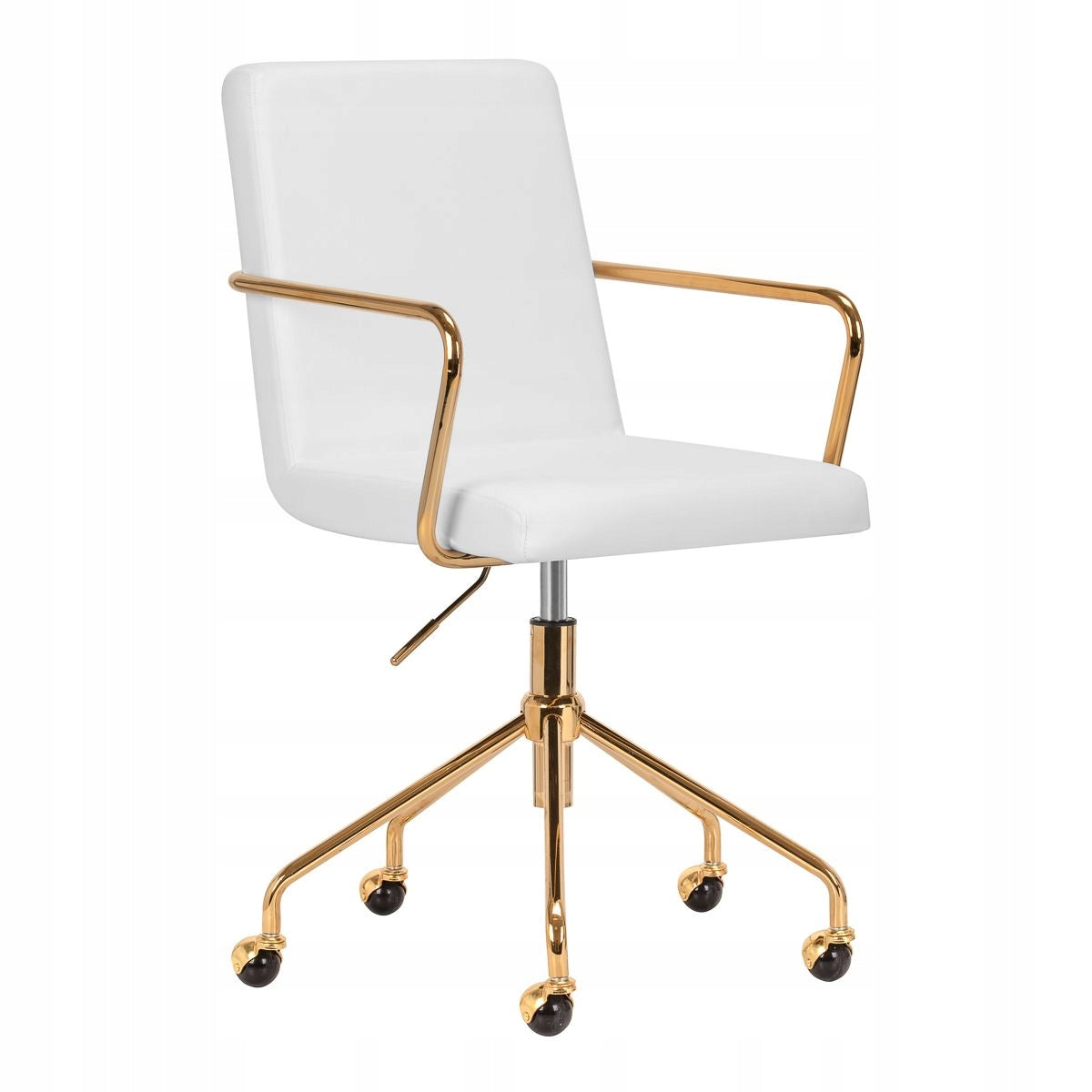 COSMETIC CHAIR SWIVEL GOLD BASE BACKREST gold cream - gray
