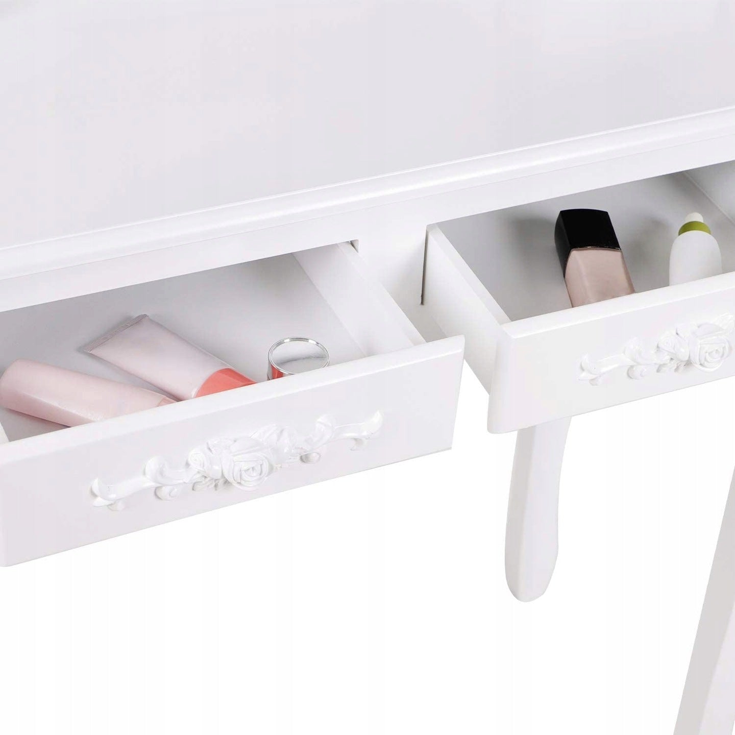 COSMETIC DRESSING TABLE WITH MIRROR + ITALFORM STOOL Brand Italform