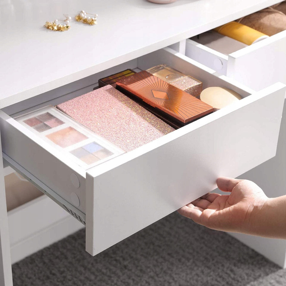 COSMETIC DRESSING TABLE WITH MIRROR + ITALFORM STOOL Furniture depth 40 cm