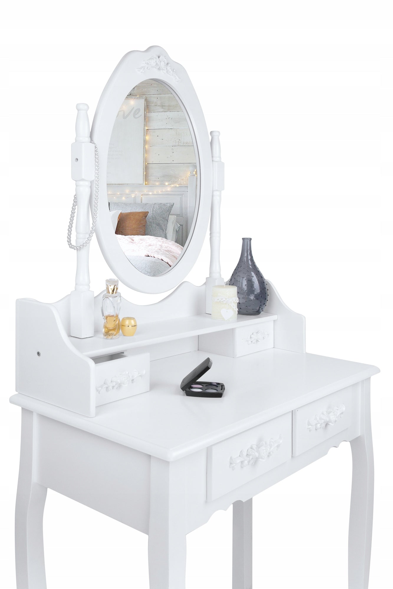 COSMETIC DRESSING TABLE WITH MIRROR + ITALFORM STOOL Manufacturer code Regina