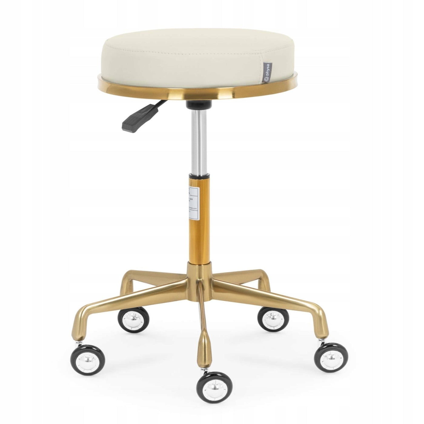 COSMETIC STOOL - 51 - 64 CM - 150 KG - BEIGE / GOLD