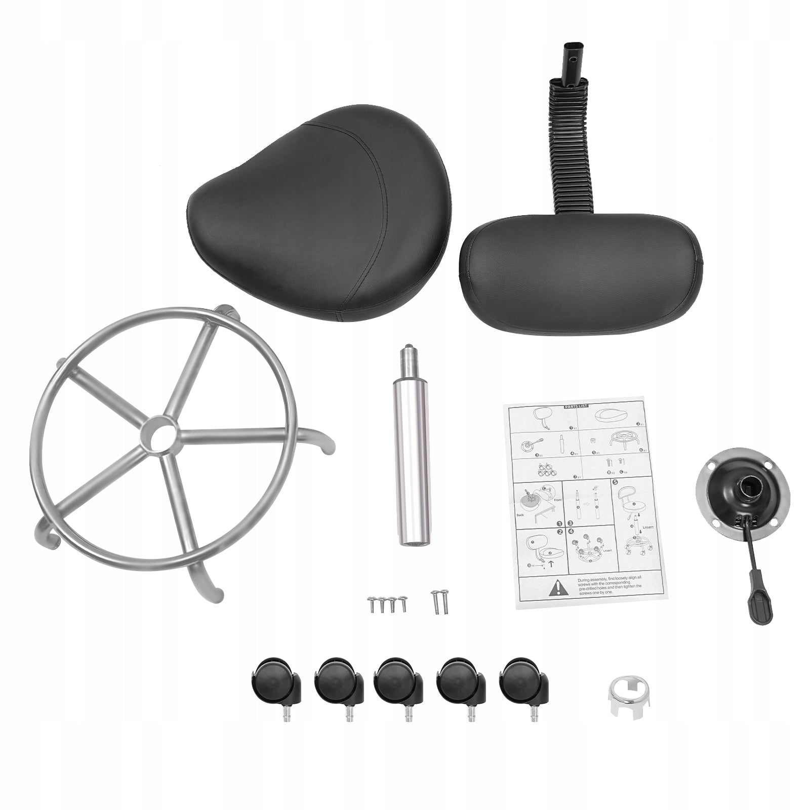 COSMETIC STOOL ADJUSTABLE ROLLING SADDLE STOOL WITH BACK SUPPORT Manufacturer code 49MRBUXL