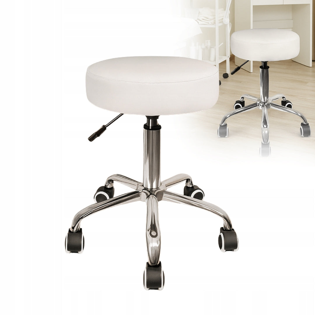 COSMETIC STOOL HAIRDRESSER STOOL ON WHEELS