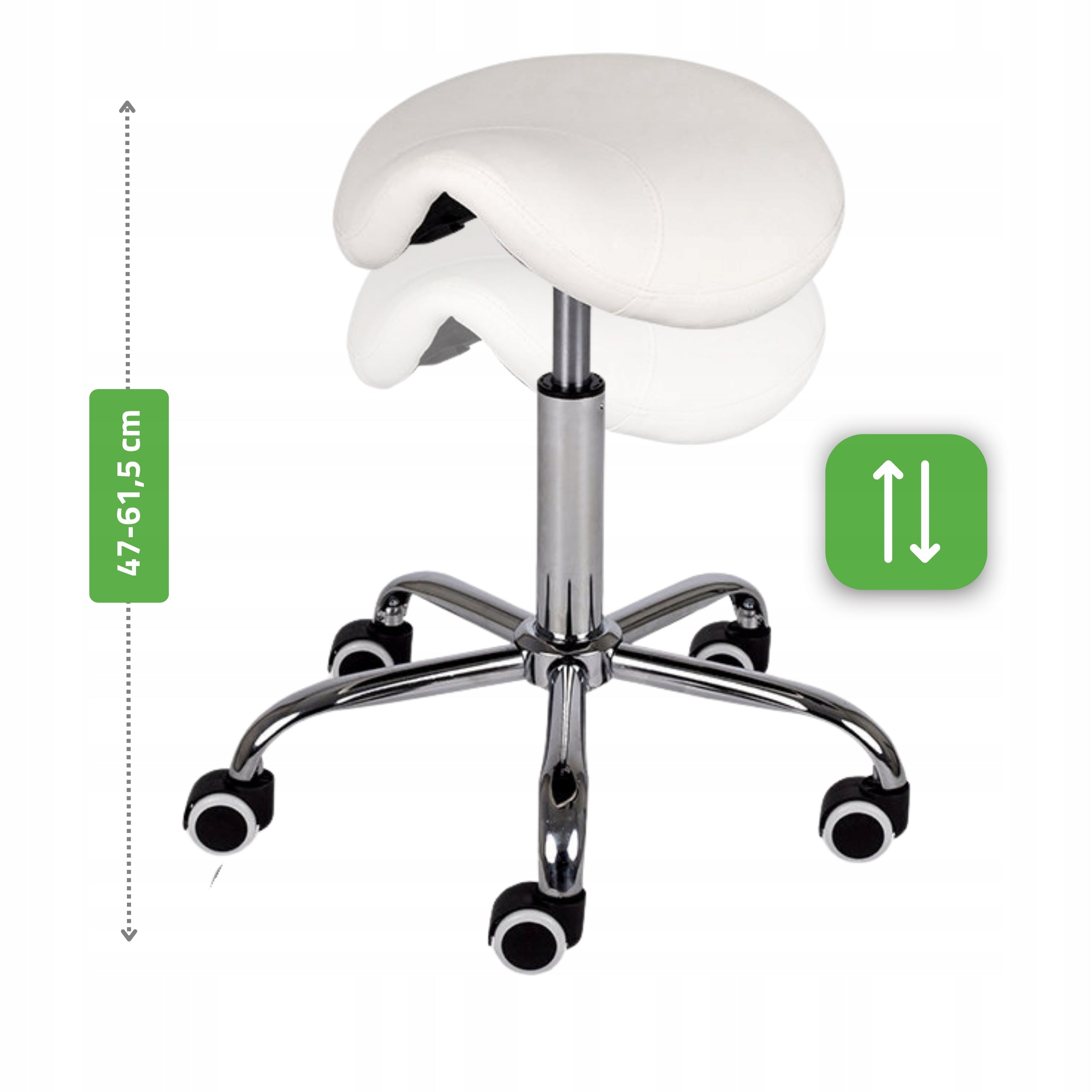 COSMETIC STOOL MEDICAL HAIRDRESSERS ON WHEELS SADDLE SWIVEL STOOL Brand Habys