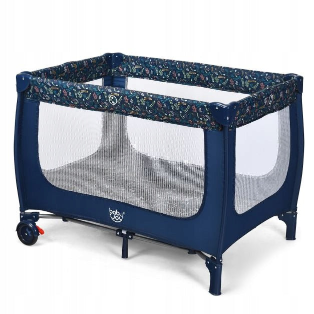 COSTWAY TRAVEL COT 2IN1 PLAYPEN MATTRESS Brand Costway