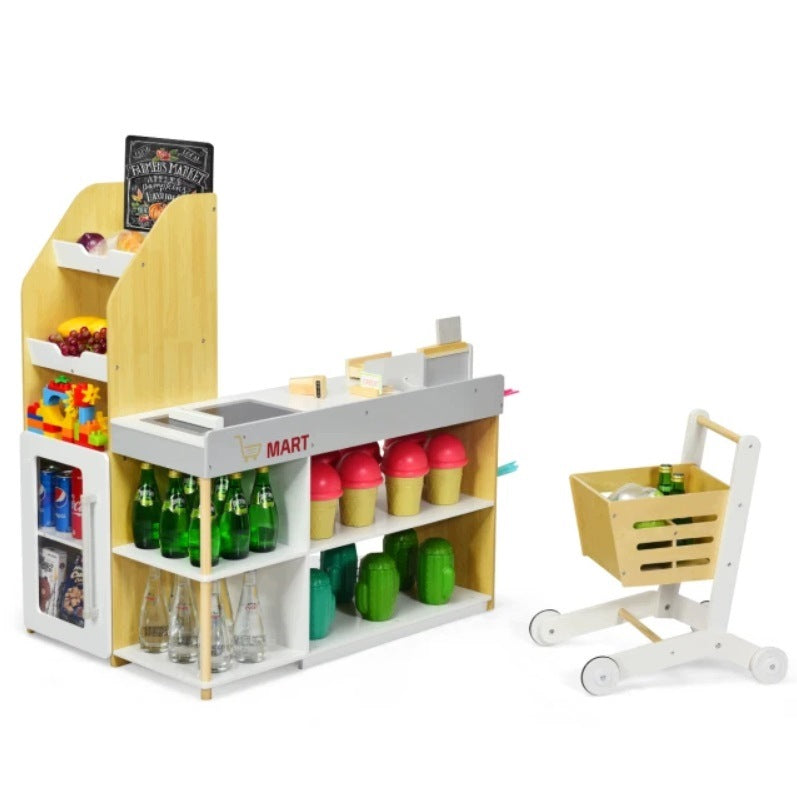 COSTWAY WOODEN SHOP FOR CHILDREN ANY CASH REGISTER