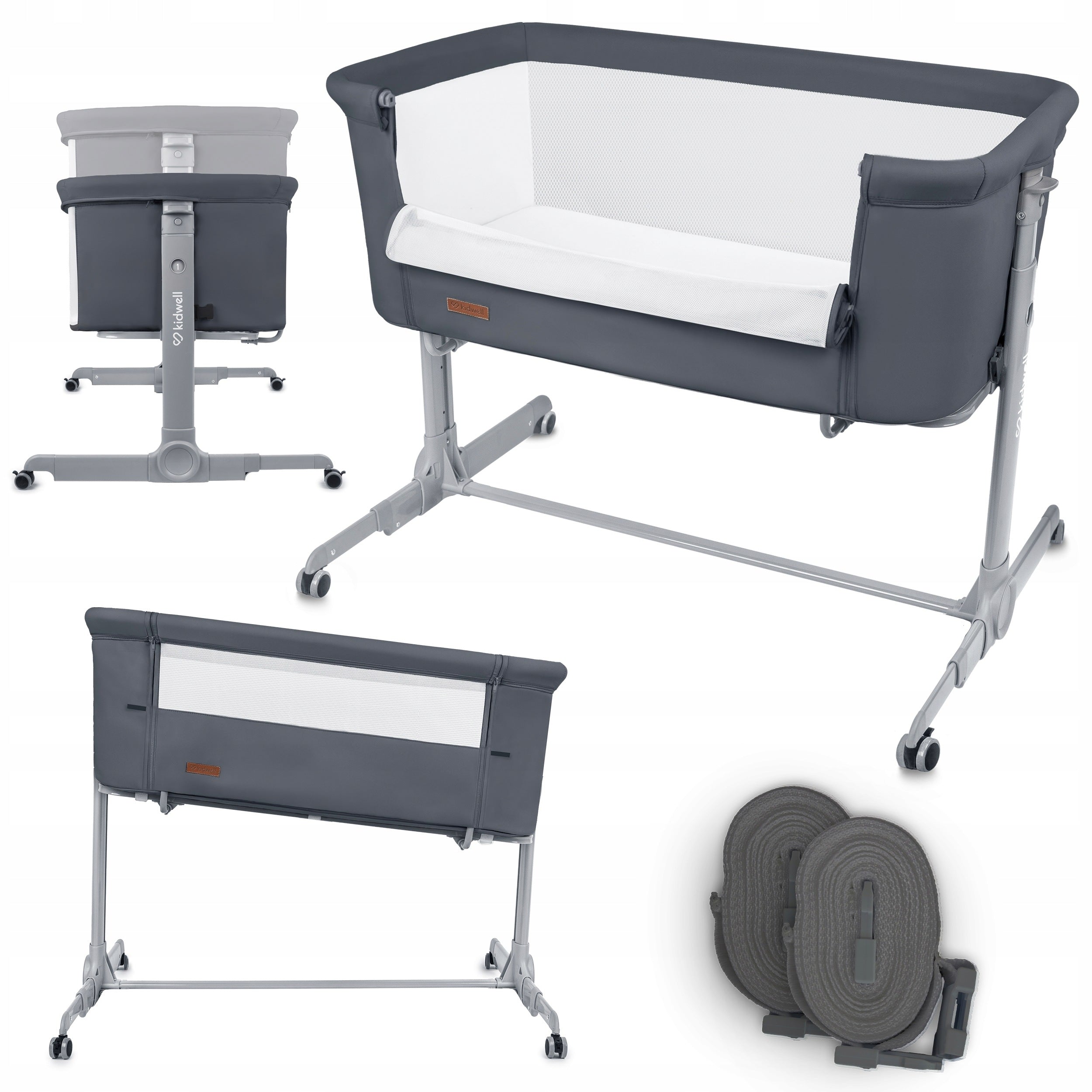 COT 2in1 tourist FOLDING MATTRESS wheels Kidwell NALI grey