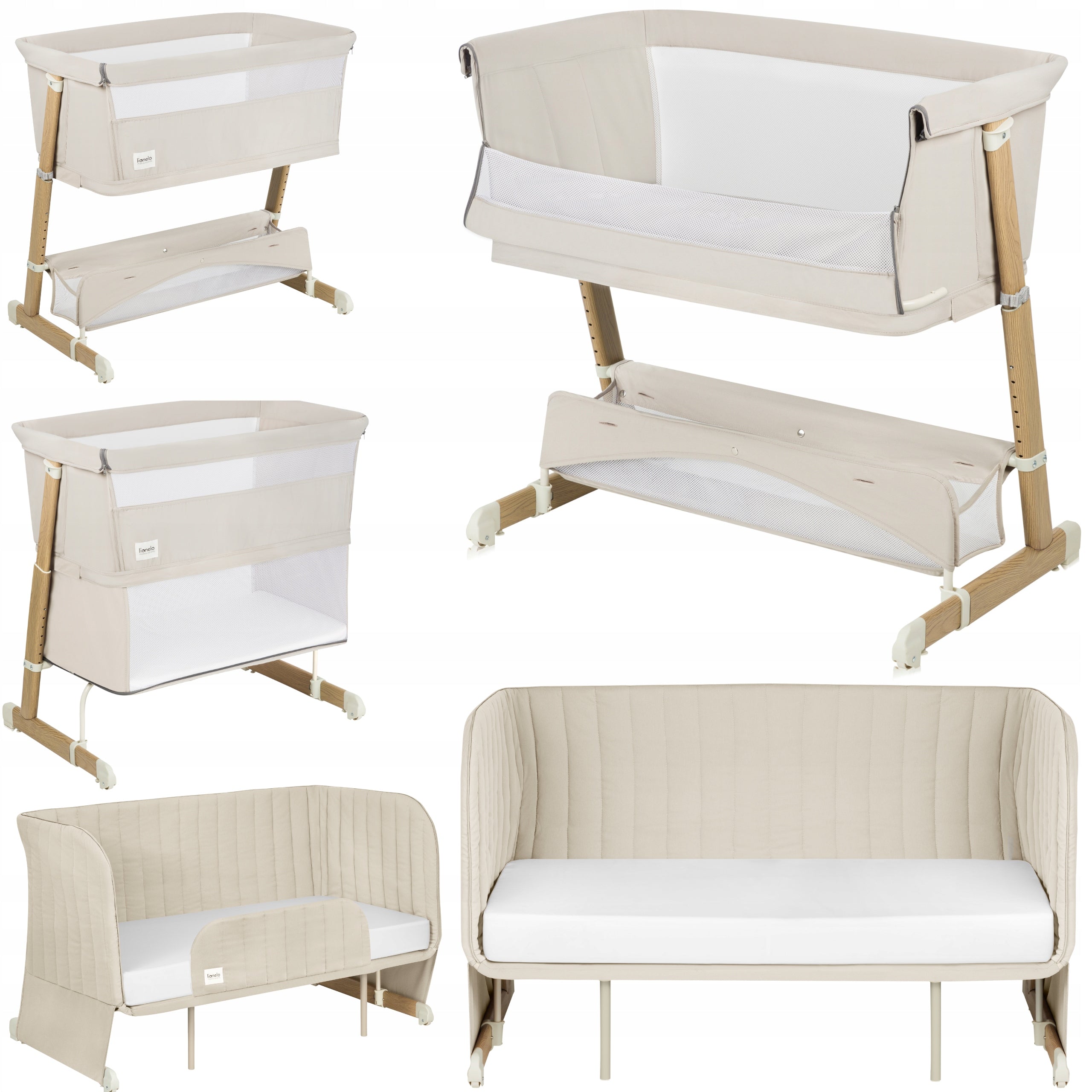 COT DELIVERY SOFA BED 5in1 LIONELO THOMI PLUS BEIGE SAND Manufacturer code LO-THOMI PLUS BEIGE SAND