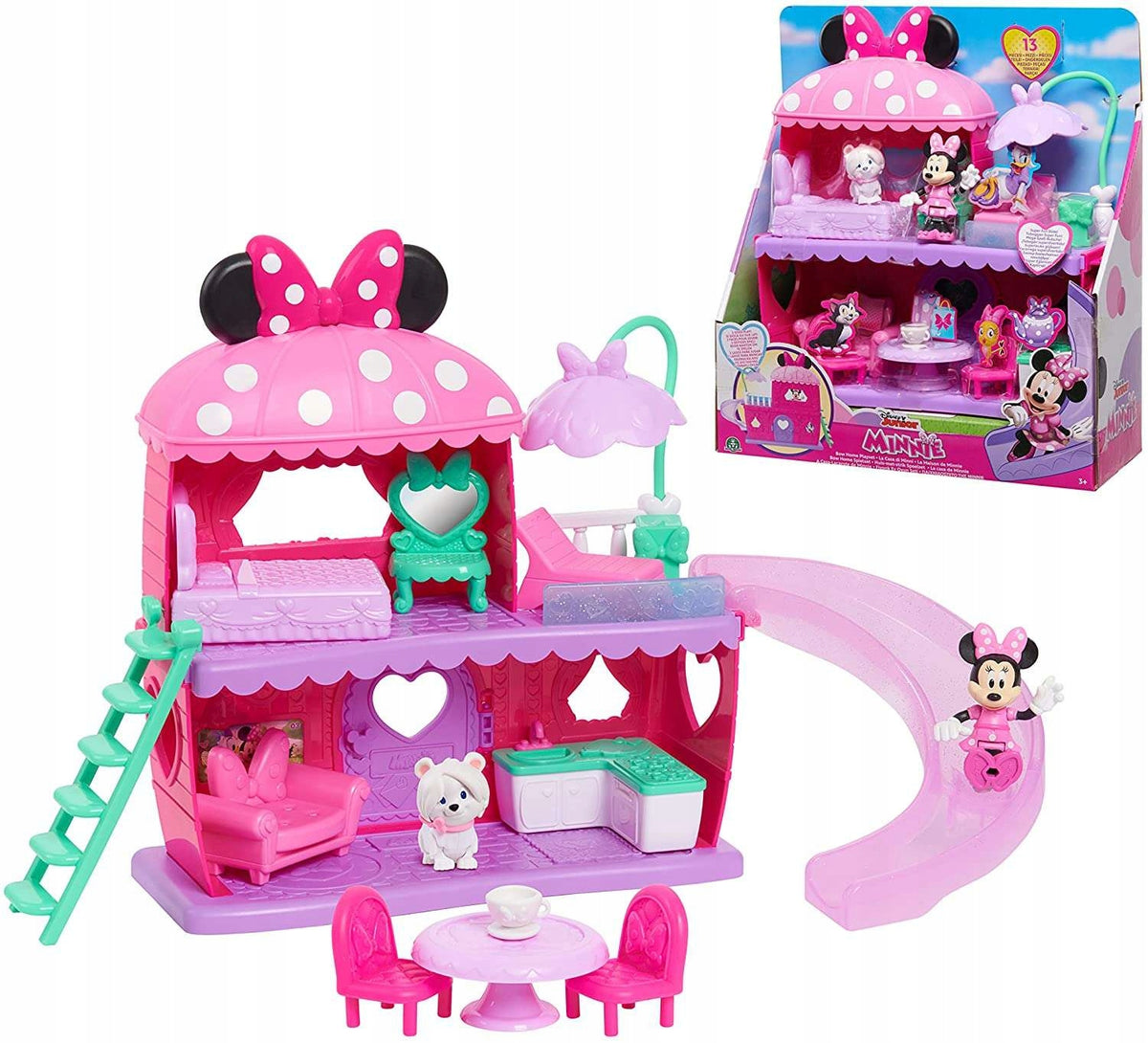 COTTAGE MOUSE MINI MINNIE MOUSE WITH SLIDE FIGURINES AND ACCESSORIES + FREEBIE