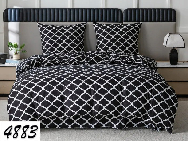 COTTON BEDDING SET 140x200 COTTON MODERN DOUBLE-SIDED 3D PATTERNS Manufacturer code Nowowczesny komplet pościeli z mikrowółkana