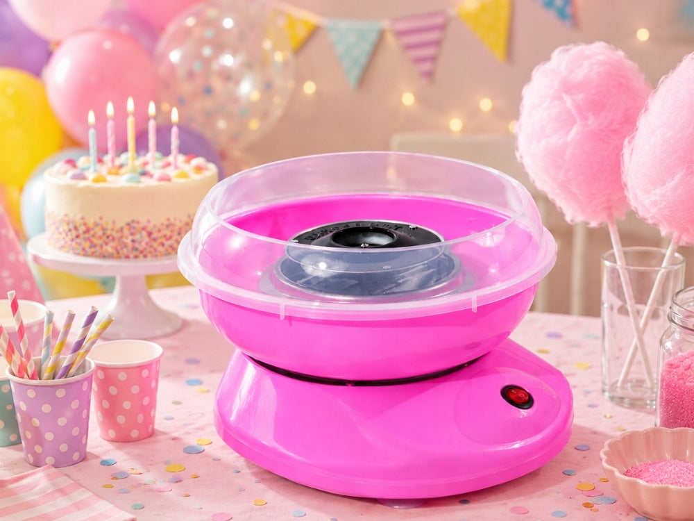 COTTON CANDY MACHINE 480W HOMEMADE COTTON CANDY MACHINE STICKS + MEASURING CUP Manufacturer code 07550